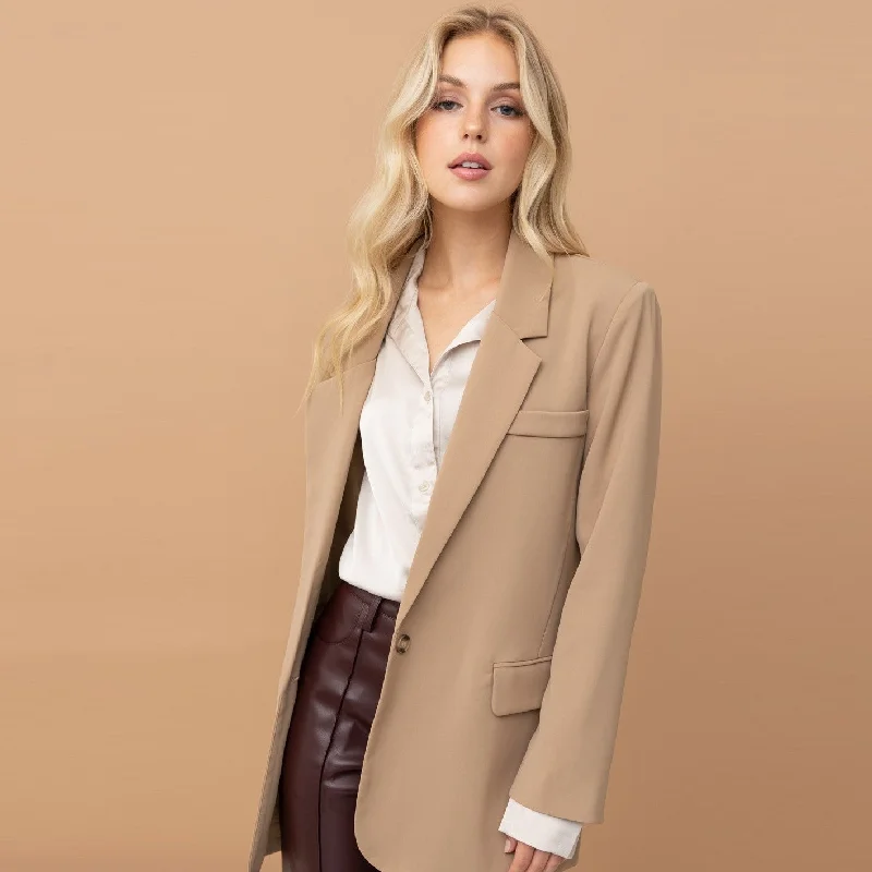 Blazers for festive occasions shine bright -Dylan Blazer (Taupe)