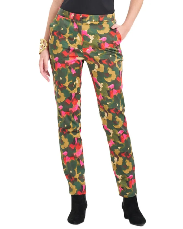 Fashion-forward tight trousers for women with metallic sheen and edgy design -Natori Floral Pant