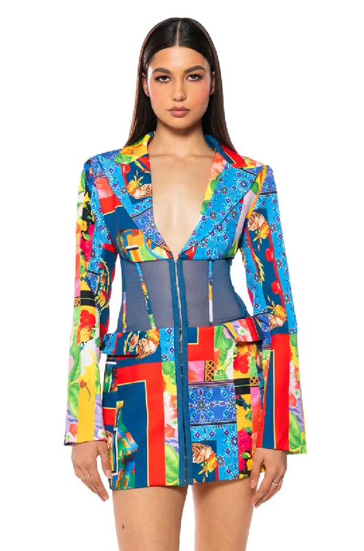 Blazers for versatile styling adapt well -MIAMI IN THE TRAP CORSET BLAZER