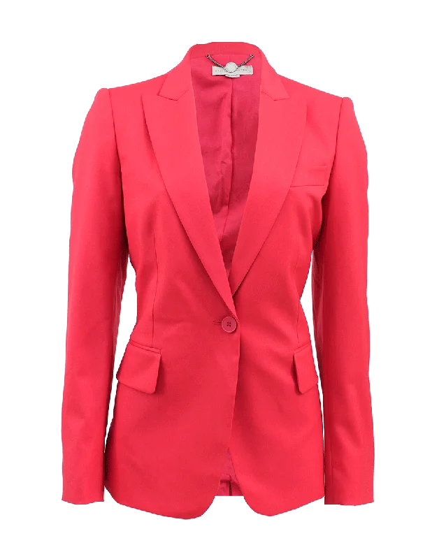 Blazers with subtle sheen elevate evening looks -One Button Fitted Blazer