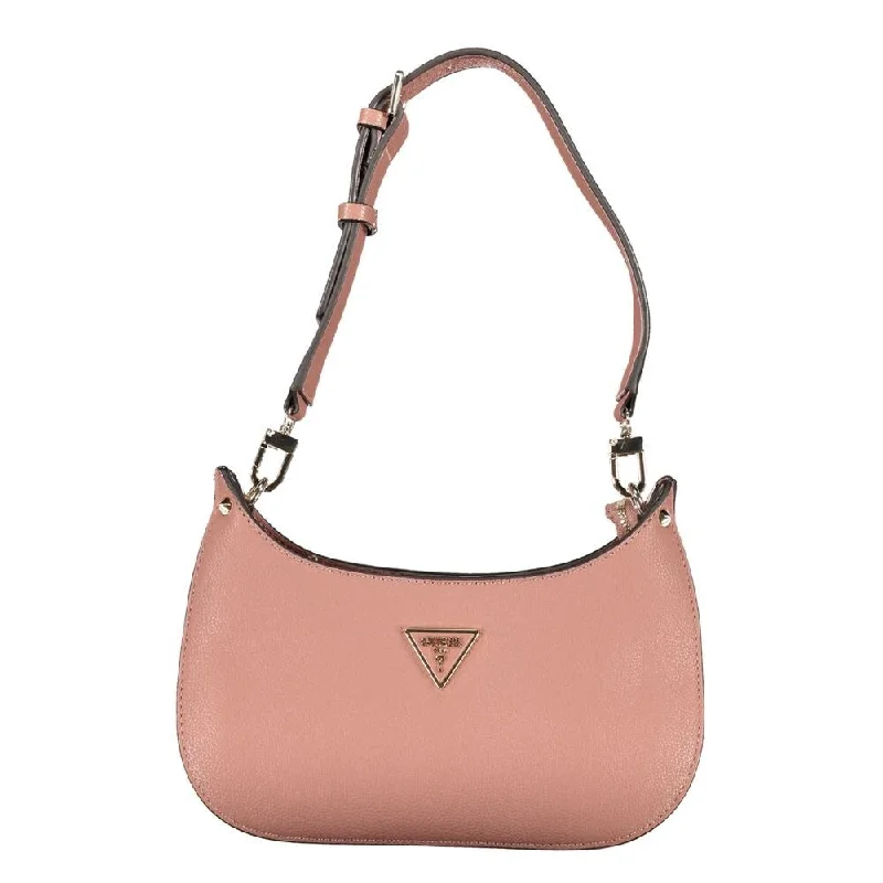 Handle bags with soft leather for luxury -Guess Jeans Pink Polyethylene Women's Handbag