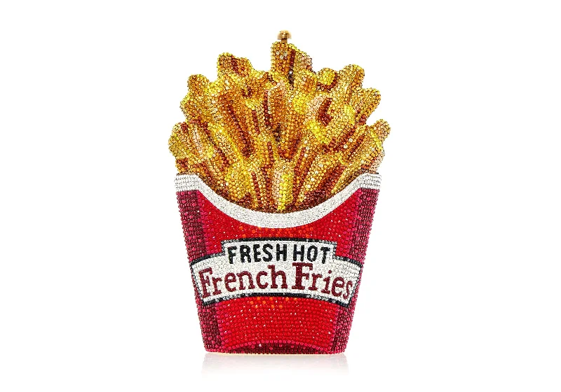 Foldable handle bags for easy storage convenience -French Fries Fresh and Hot