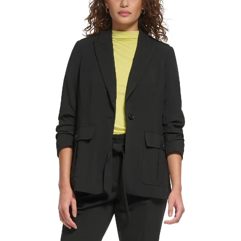 Blazers with wrap fronts feel fresh -Calvin Klein Womens Work Casual One-Button Blazer