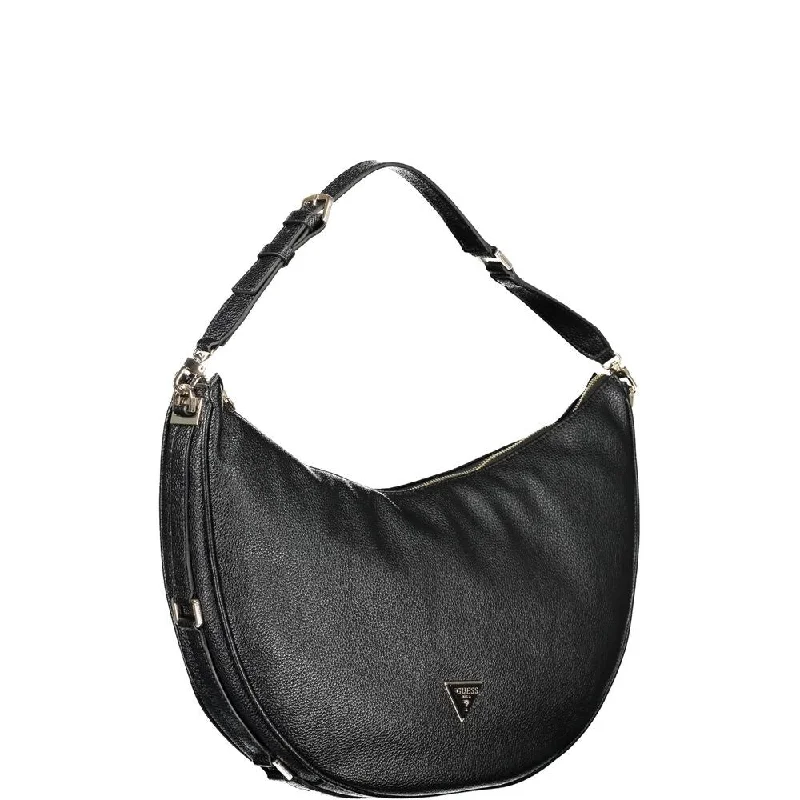 Handle bags with durable hemp for sustainability -Guess Jeans Black Polyethylene Women's Handbag