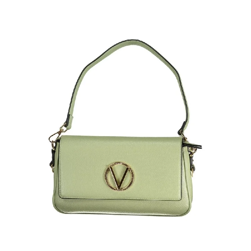 Handle bags with striped canvas for beach -Valentino Bags Green Polyethylene Women's Handbag