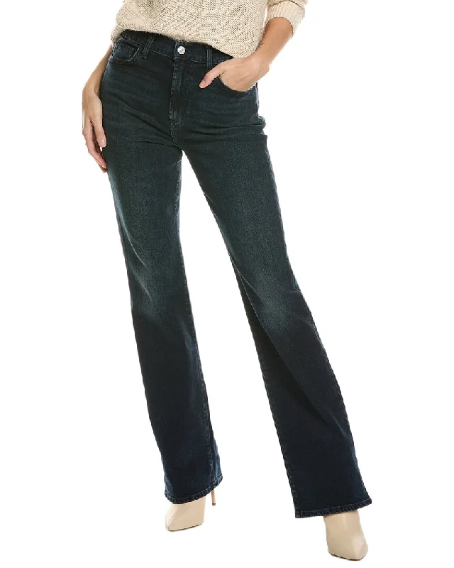 All-black tight trousers for women with simple, chic design for formal occasions -7 For All Mankind Easy Boot Cut Jean