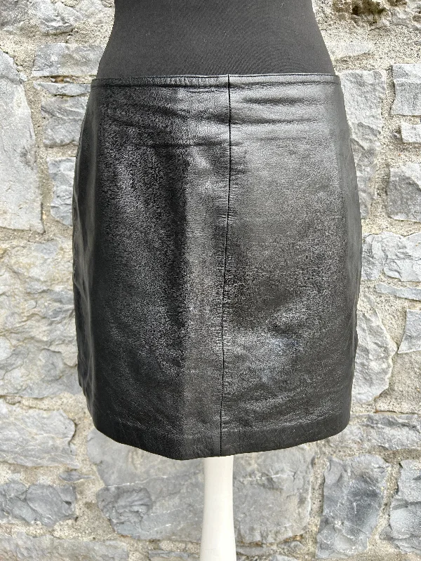 Yellow Dresses for Bright -90s Black leather skirt uk 10