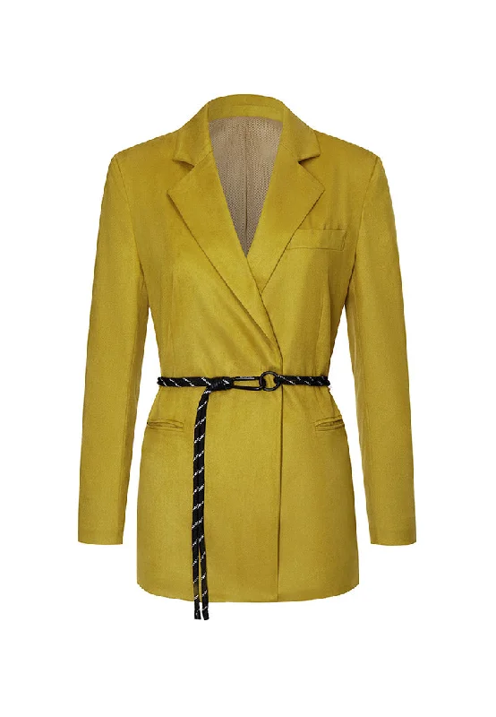 Blazers with side vents move easily -Sienna Belted Cotton Blazer 3.0