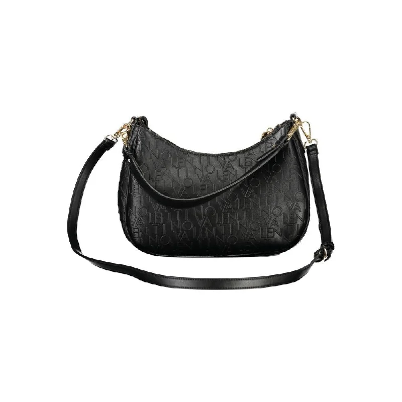 Handle bags with spacious pockets for travel -Valentino Bags Black Polyethylene Women's Handbag