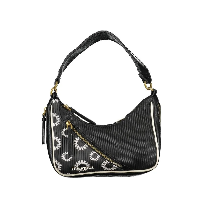 Handle bags with sturdy canvas for longevity -Desigual Black Polyethylene Women's Handbag