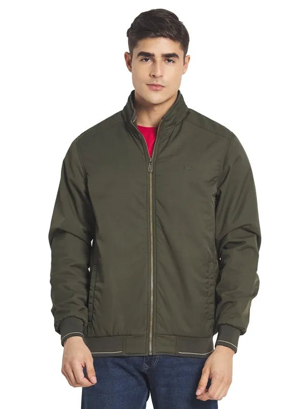 Mettle Men Olive Green Bomber Jacket