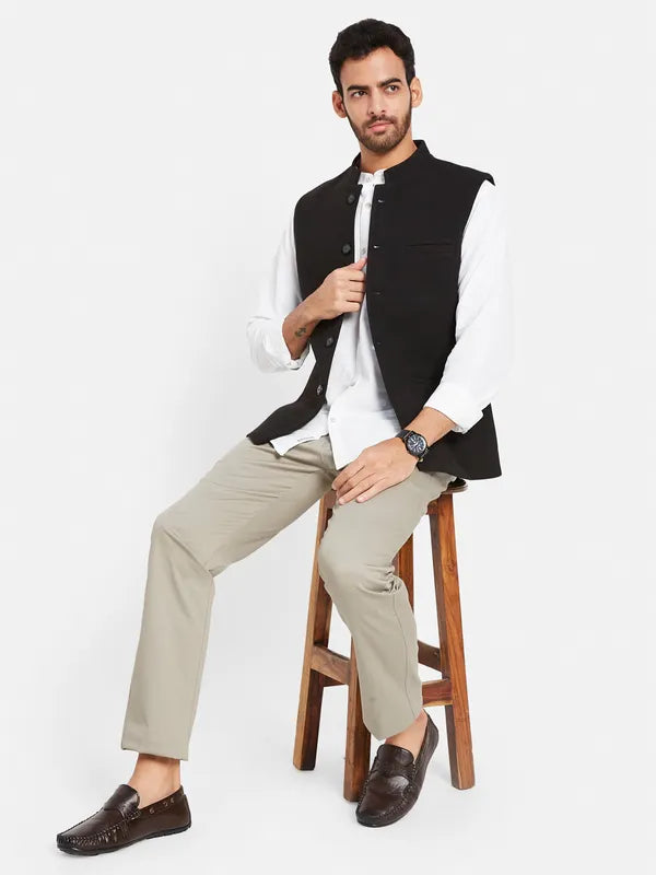 Cotton Linen Nehru Jacket