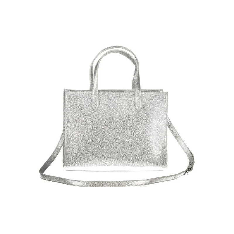 Handle bags with thick handles for support -Valentino Bags Silver Polyethylene Women's Handbag