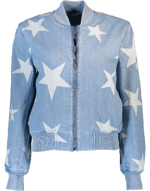 Denim Star Bomber Jacket