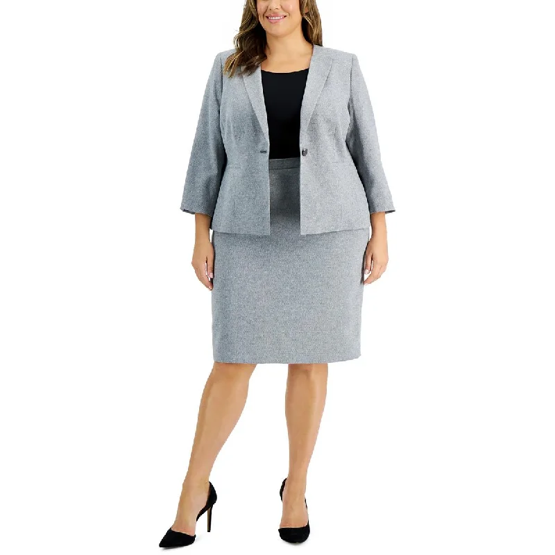 Blazers for petite frames fit just right -Le Suit Womens Plus Office Business One-Button Blazer