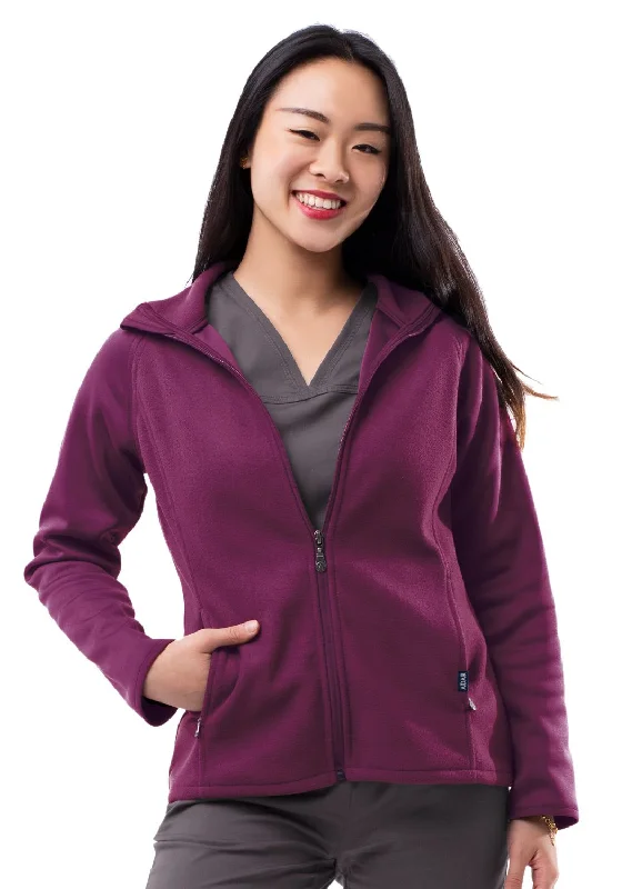 Performance Full Zip Bonded Fleece Jacket by Adar XXS-3XL / Wine