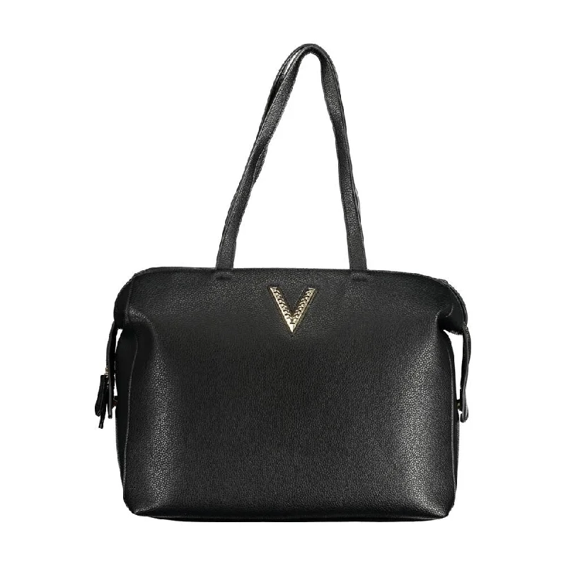 Handle bags with soft velvet for luxury -Valentino Bags Black Polyethylene Women's Handbag