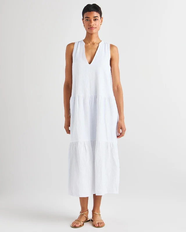 High-waisted Dresses for Flatter -Sumner Gauze Maxi Dress