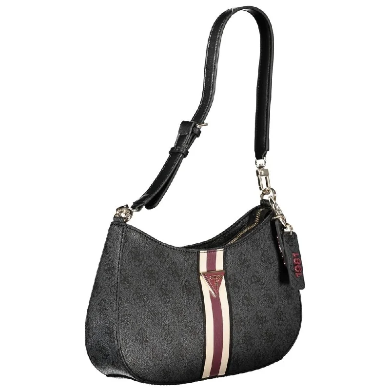 Handle bags with camouflage patterns for edge -Guess Jeans Black Polyethylene Women's Handbag