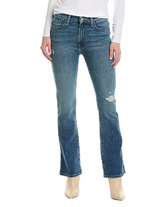 Tight trousers for women with vertical stripes and slimming effect for a sleek look -HUDSON Jeans Blair High-Rise Balboa Bootcut Jean