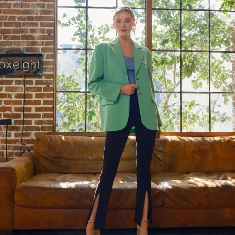 Blazers in teal shades feel vibrant -Oversized Blazer (Green)