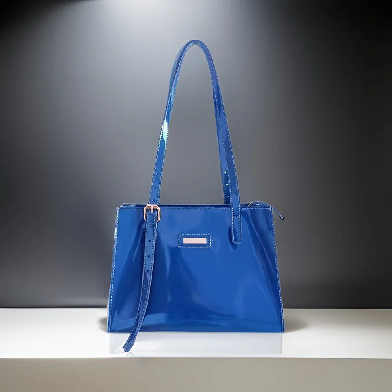 Handle bags with neutral leather for elegance -Fashionable Blue Shoulder Bag Perfect For Women & Girls