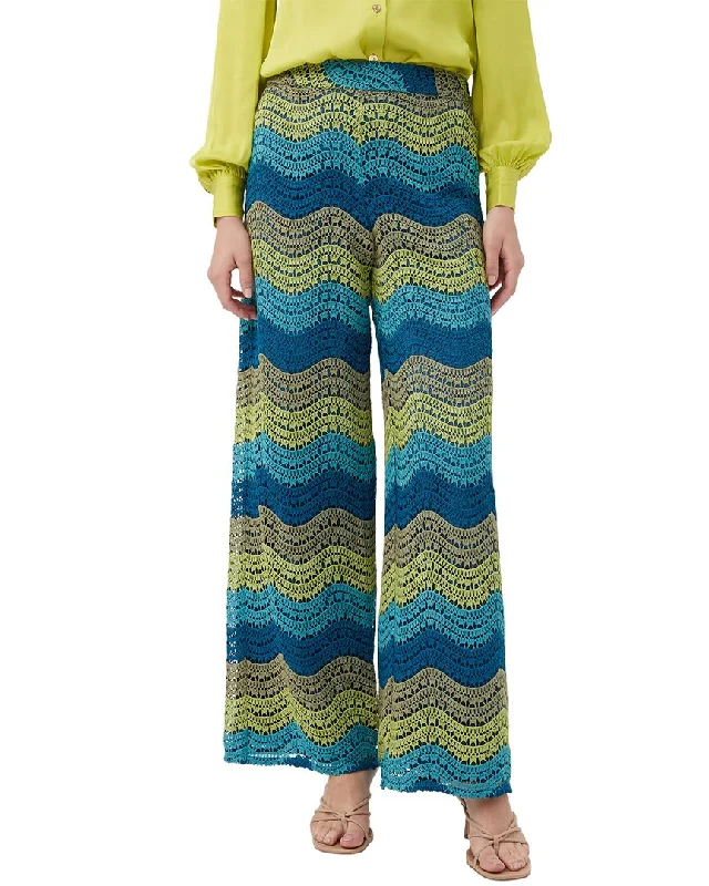 Color-block tight trousers for women with bold contrasts and modern flair -Trina Turk Sutherland Pant