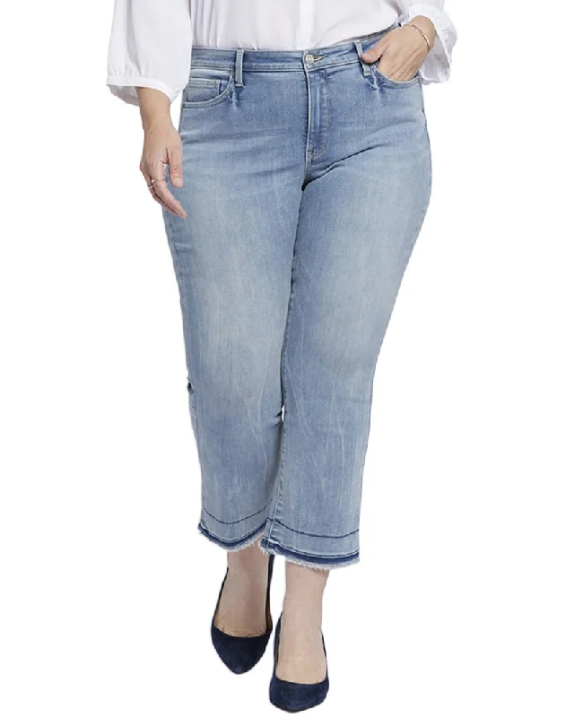 Tight trousers for women with belt loops and classic design for versatile look -NYDJ Plus Barbara State Bootcut Jean