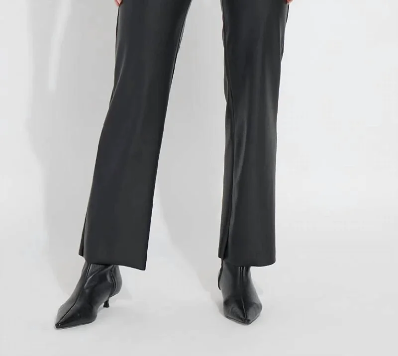 Tight cargo trousers for women with stylish pockets and slim cut for urban look -Amara Straight Flare Pants In Blk