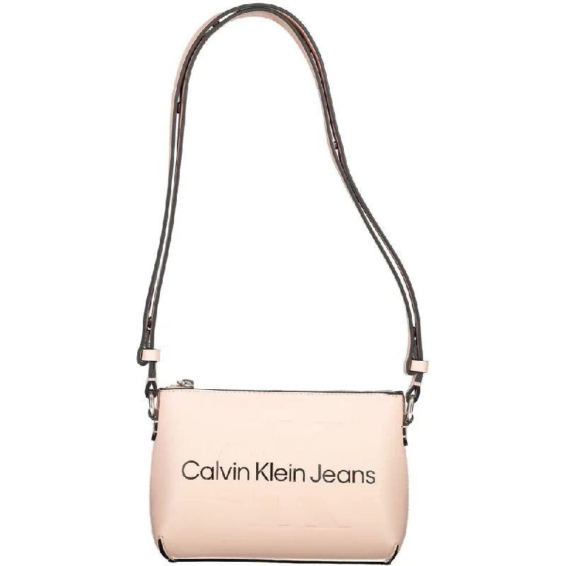 Handle bags with monogram designs for personalization -Calvin Klein Pink Polyethylene Women's Handbag