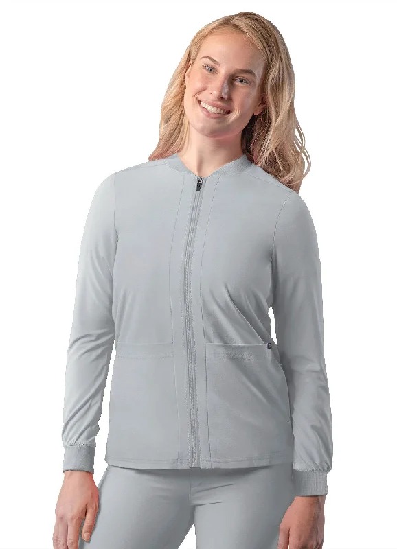 Addition Women's Bomber Zipped Jacket by Adar XXS-3XL / SILVER GRAY